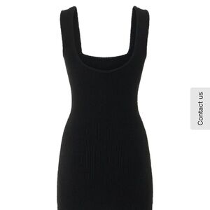 WARDROBE.NYC Black Ribbed Tank Dress